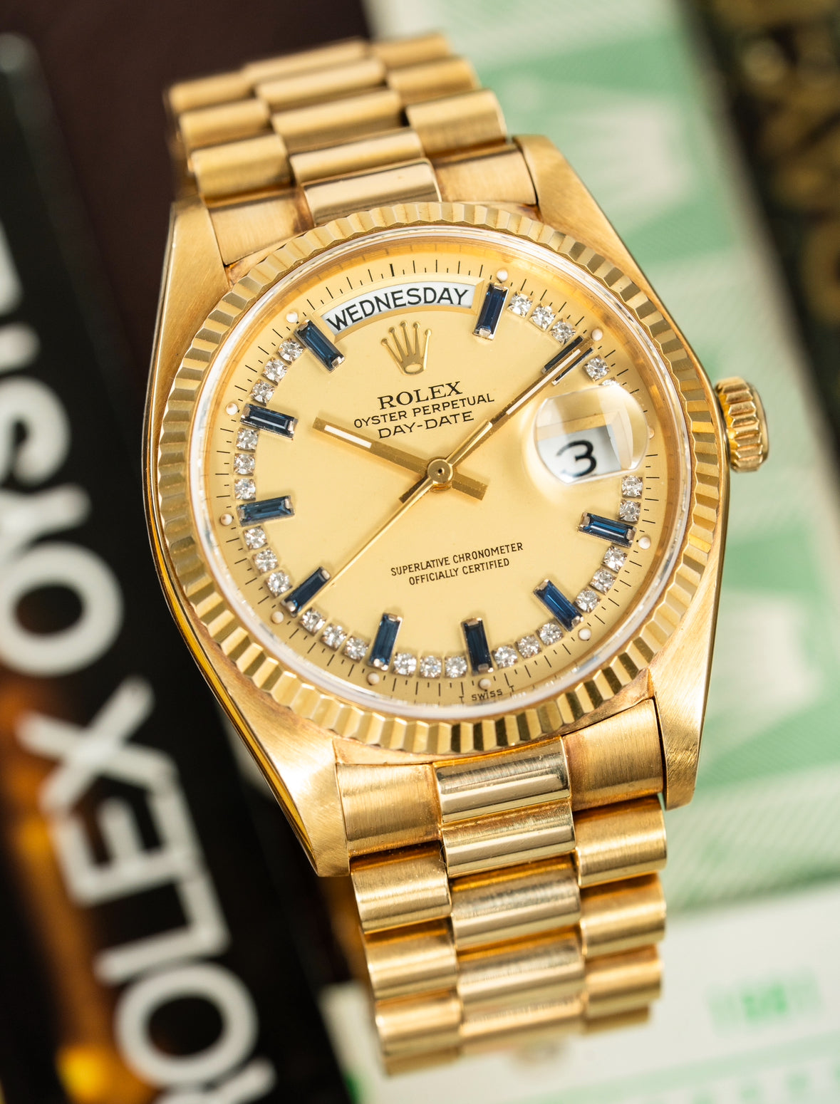 Rolex Day-Date Sapphire Baguette - Ref. 18038