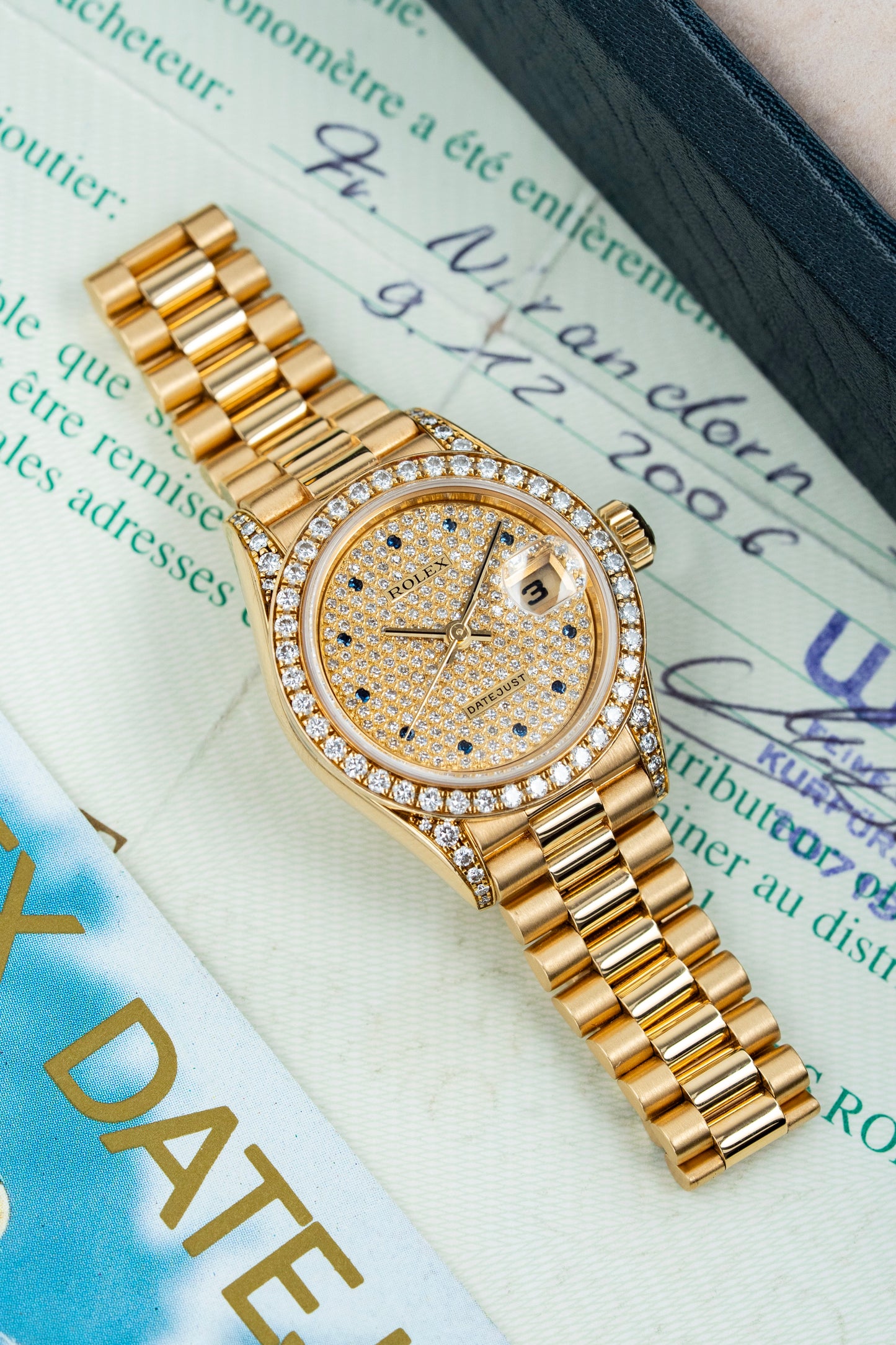 Rolex Lady-Datejust 26mm Pavé Sapphire - Ref. 69158