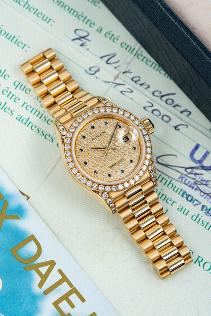 Rolex Lady-Datejust 26mm Pavé Sapphire - Ref. 69158