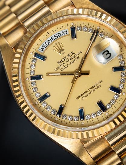 Rolex Day-Date Sapphire Baguette - Ref. 18038