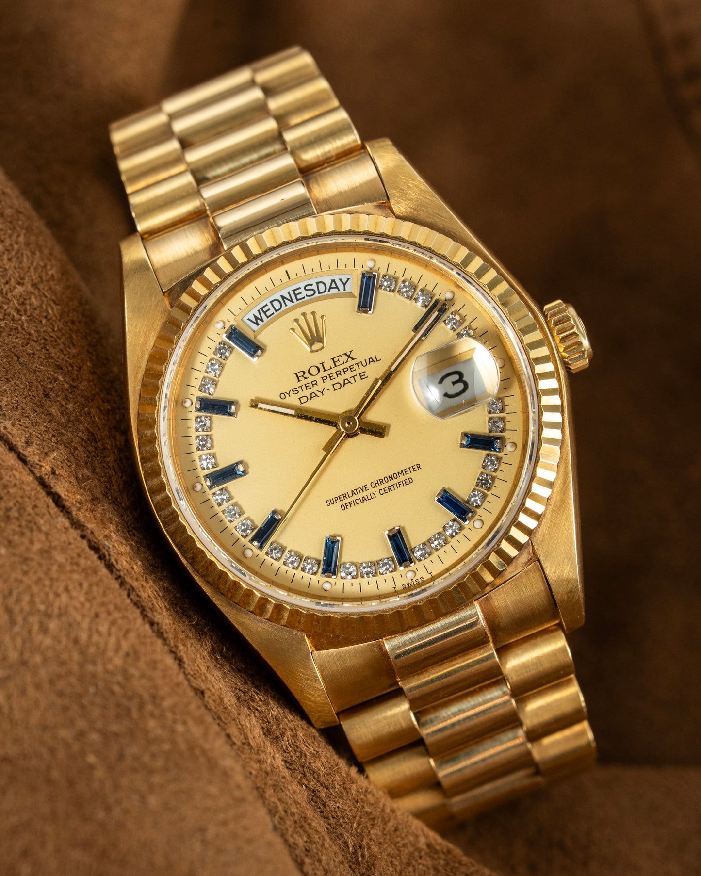 Rolex Day-Date Sapphire Baguette - Ref. 18038