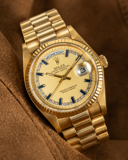 Rolex Day-Date Sapphire Baguette - Ref. 18038