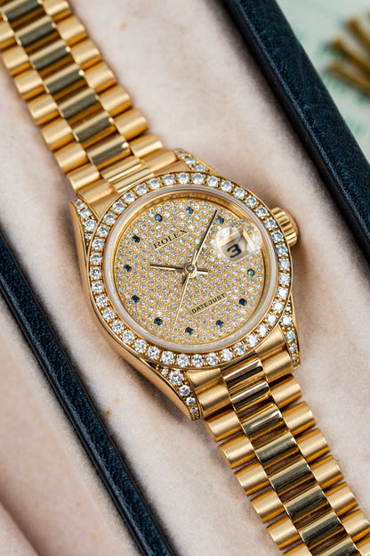 Rolex Lady-Datejust 26mm Pavé Sapphire - Ref. 69158