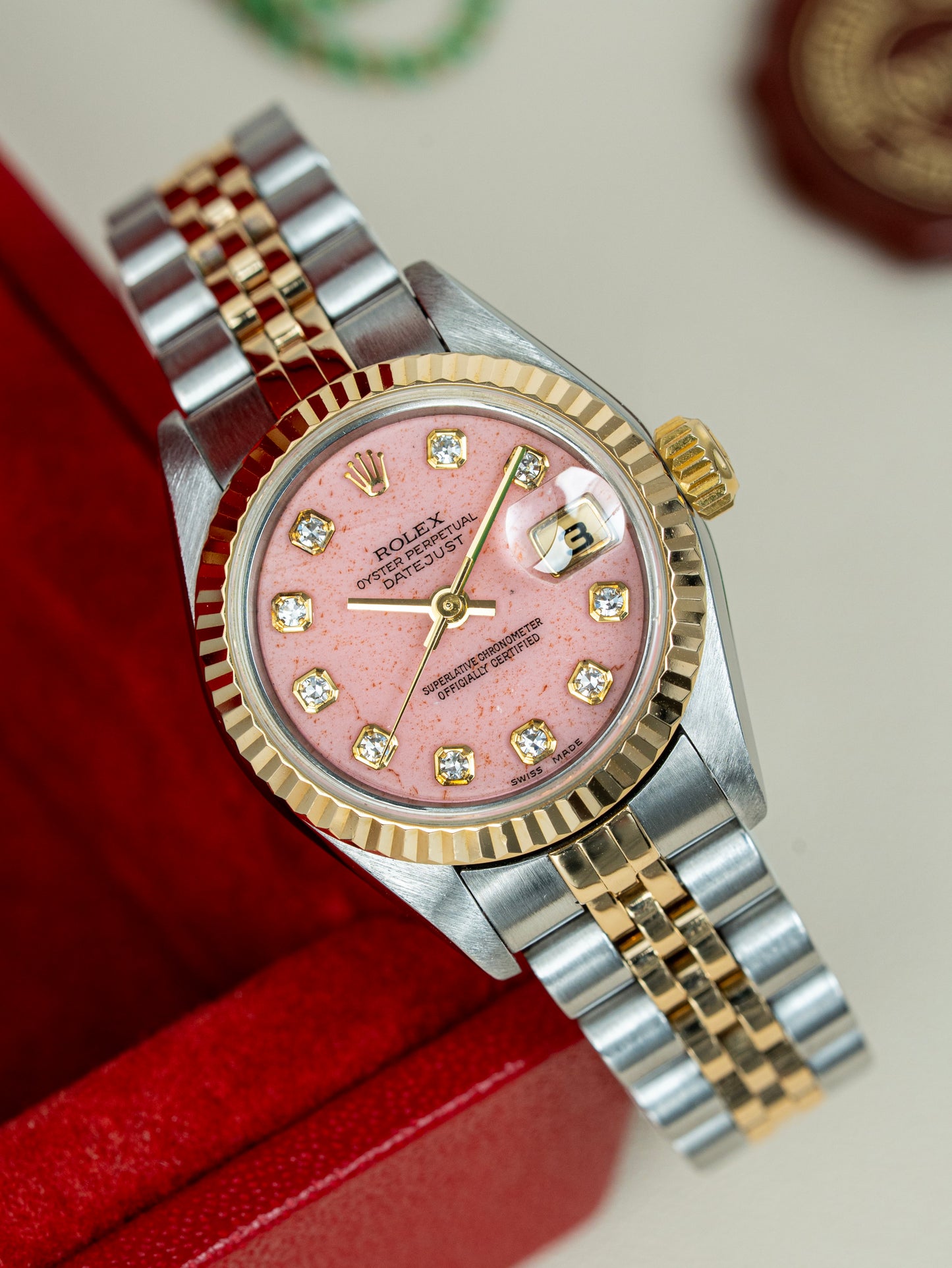 Rolex Lady-Datejust 26mm Pink Coral Stone Dial - Ref. 79173