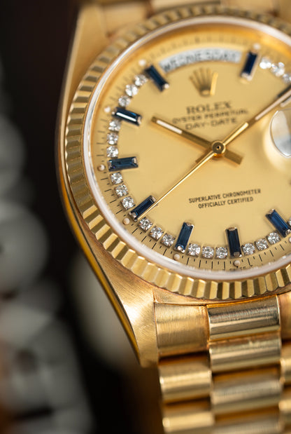Rolex Day-Date Sapphire Baguette - Ref. 18038