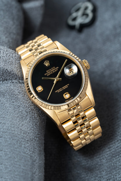 Rolex Datejust 36mm Onyx Stone Dial - Ref. 16238