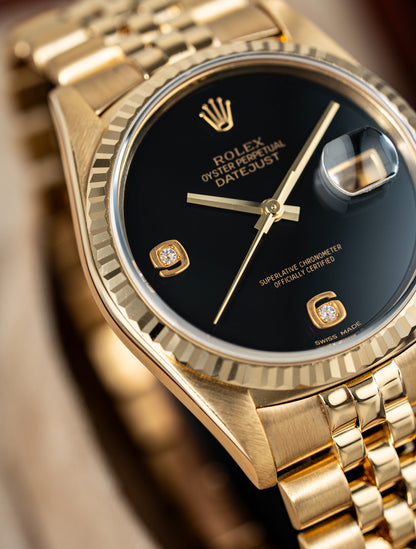 Rolex Datejust 36mm Onyx Stone Dial - Ref. 16238