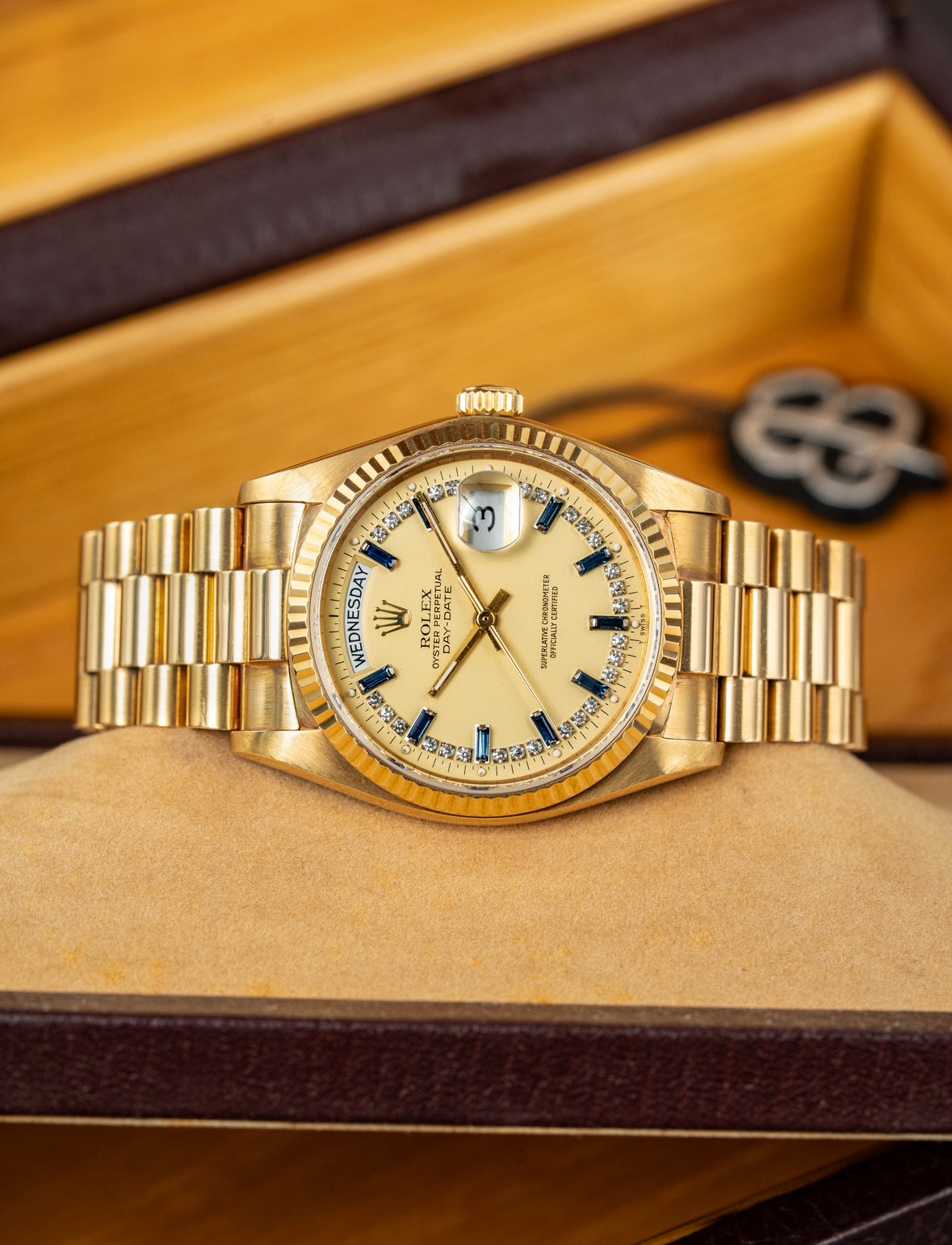 Rolex Day-Date Sapphire Baguette - Ref. 18038