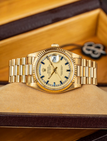 Rolex Day-Date Sapphire Baguette - Ref. 18038