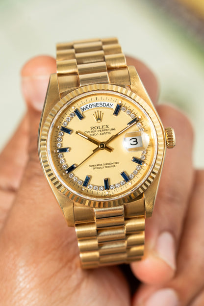 Rolex Day-Date Sapphire Baguette - Ref. 18038
