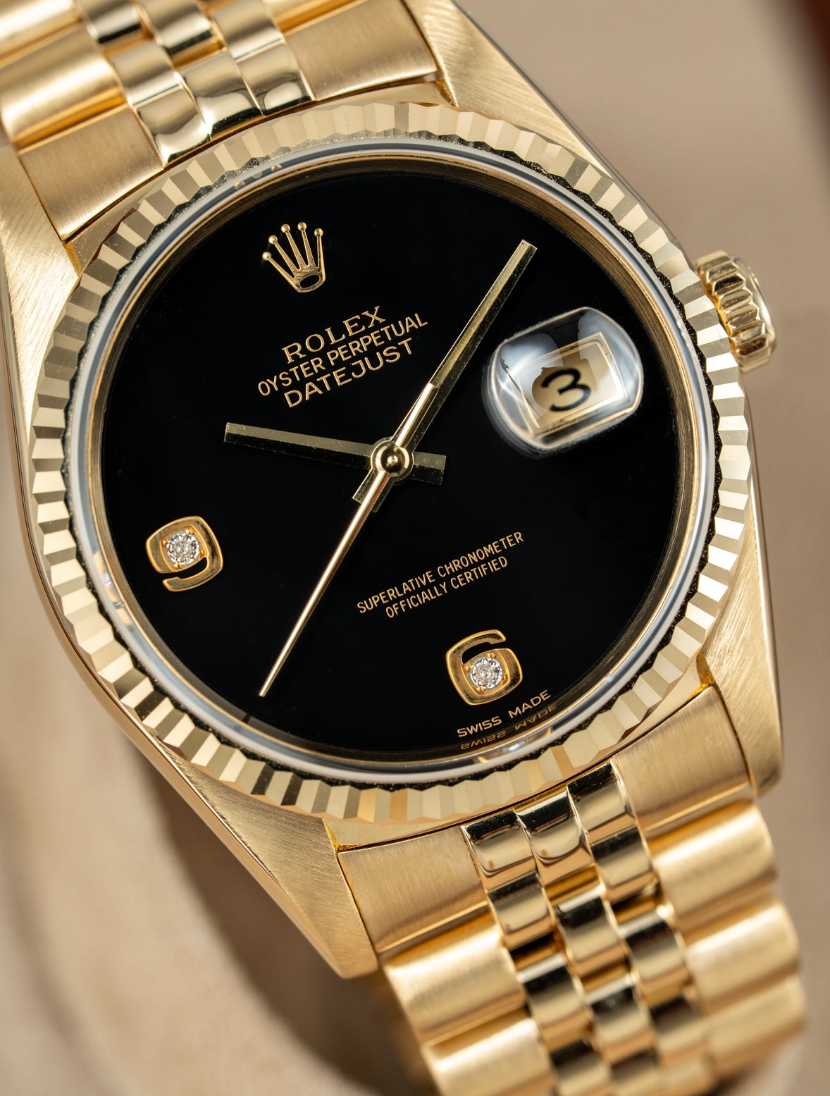 Rolex Datejust 36mm Onyx Stone Dial - Ref. 16238