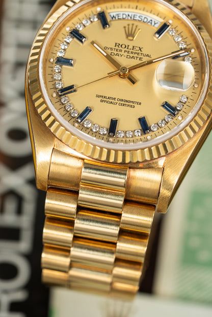 Rolex Day-Date Sapphire Baguette - Ref. 18038
