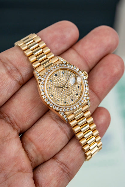 Rolex Lady-Datejust 26mm Pavé Sapphire - Ref. 69158