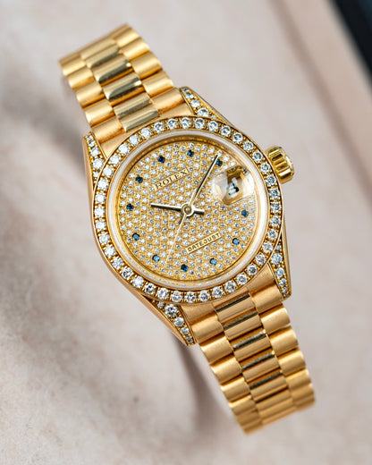 Rolex Lady-Datejust 26mm Pavé Sapphire - Ref. 69158
