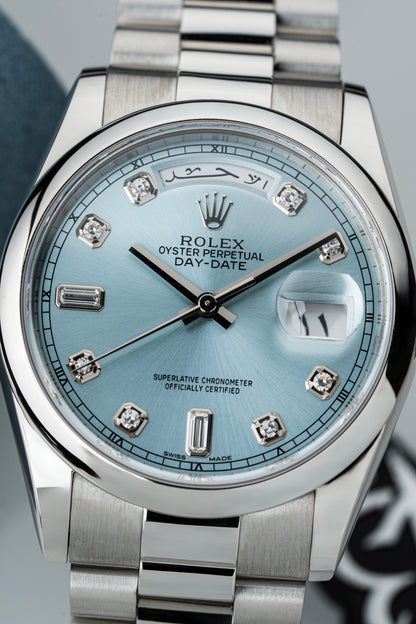 Rolex Day-Date 36mm Platinum Arabic - Ref. 118206
